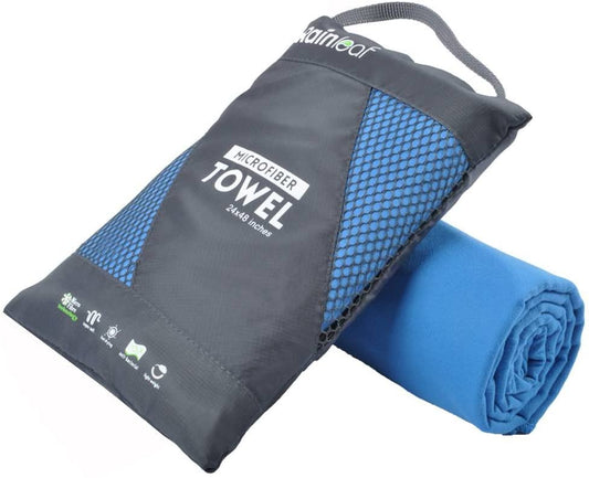 Microfiber Towel Perfect Travel & Gym & Camping Towel. Quick Dry - Super Absorbent - Ultra Compact - Lightweight. Suitable for Trip, Beach, Shower, Backpacking, Pool
